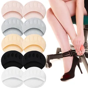 5 Pairs Honeycomb Forefoot Pads Feet Sweat Pads Metatarsal Pads Soft Ball of Foot Cushion Pads Relief Foot Fatigue Pain Unisex Suitable for Various Shoe Types,5 Colors Beige, Pink, Black, Gray, White