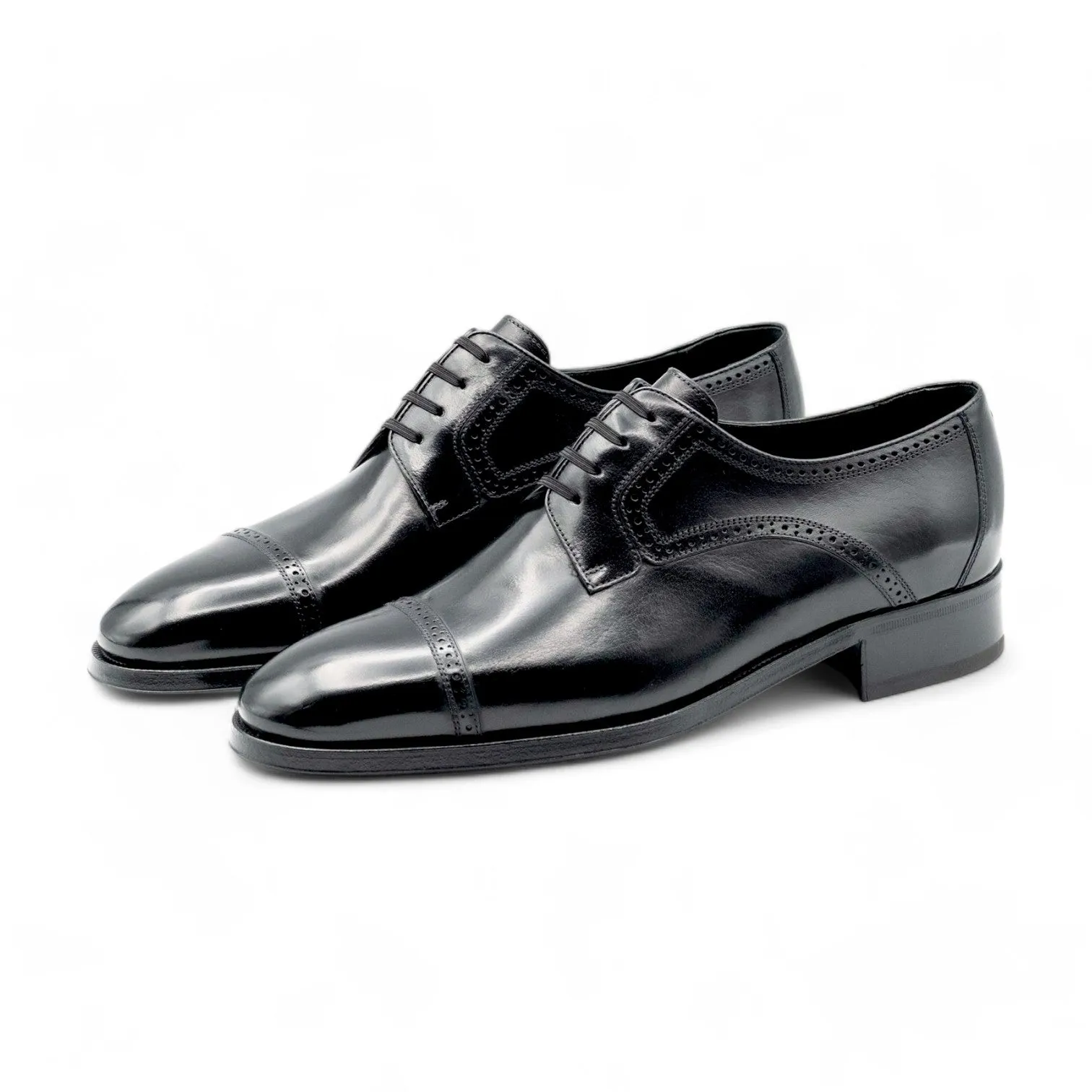 Artioli Riccardo Men's Shoes Buffalo Leather Cap-Toe Derby Oxfords (ART1053)