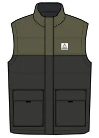 Baltic Recycled Insulated Vest - Black/Khaki