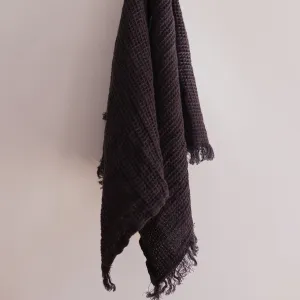 Bath Towel - Charcoal Waffle