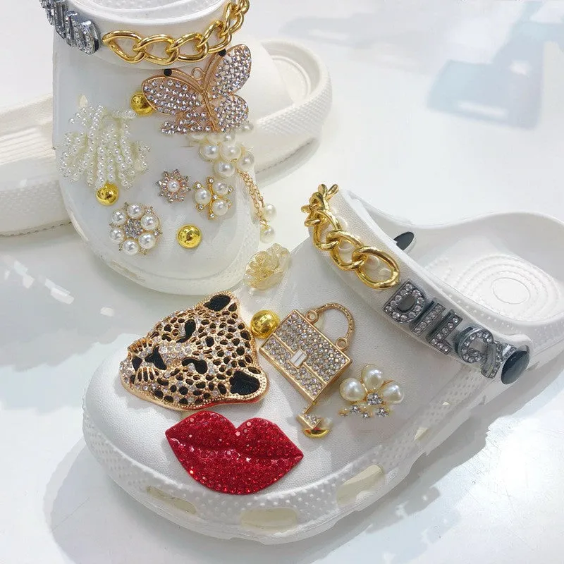 Beach Clog Style Sandals with Charms.