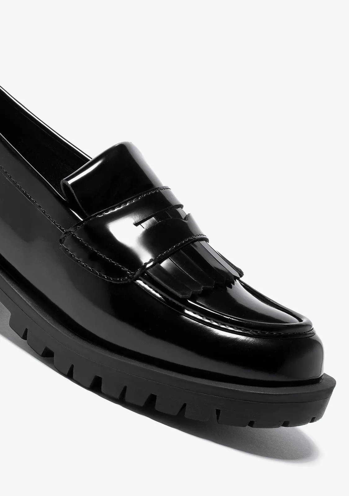 Black Straps Loafers