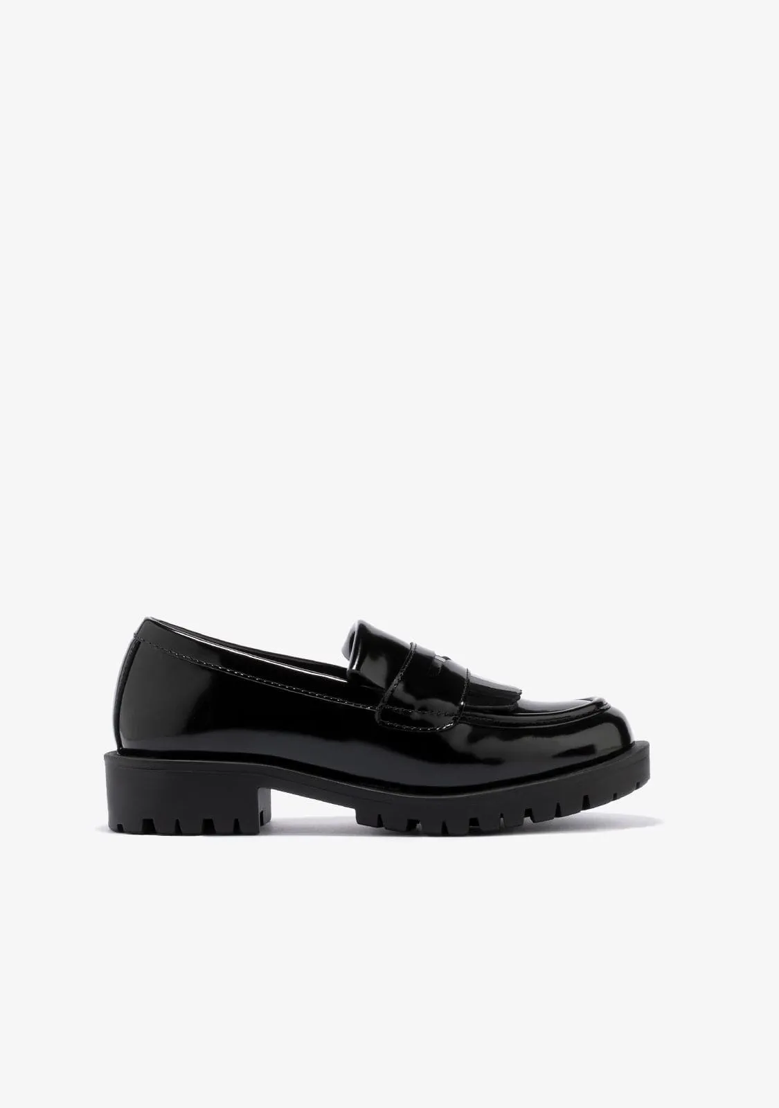 Black Straps Loafers