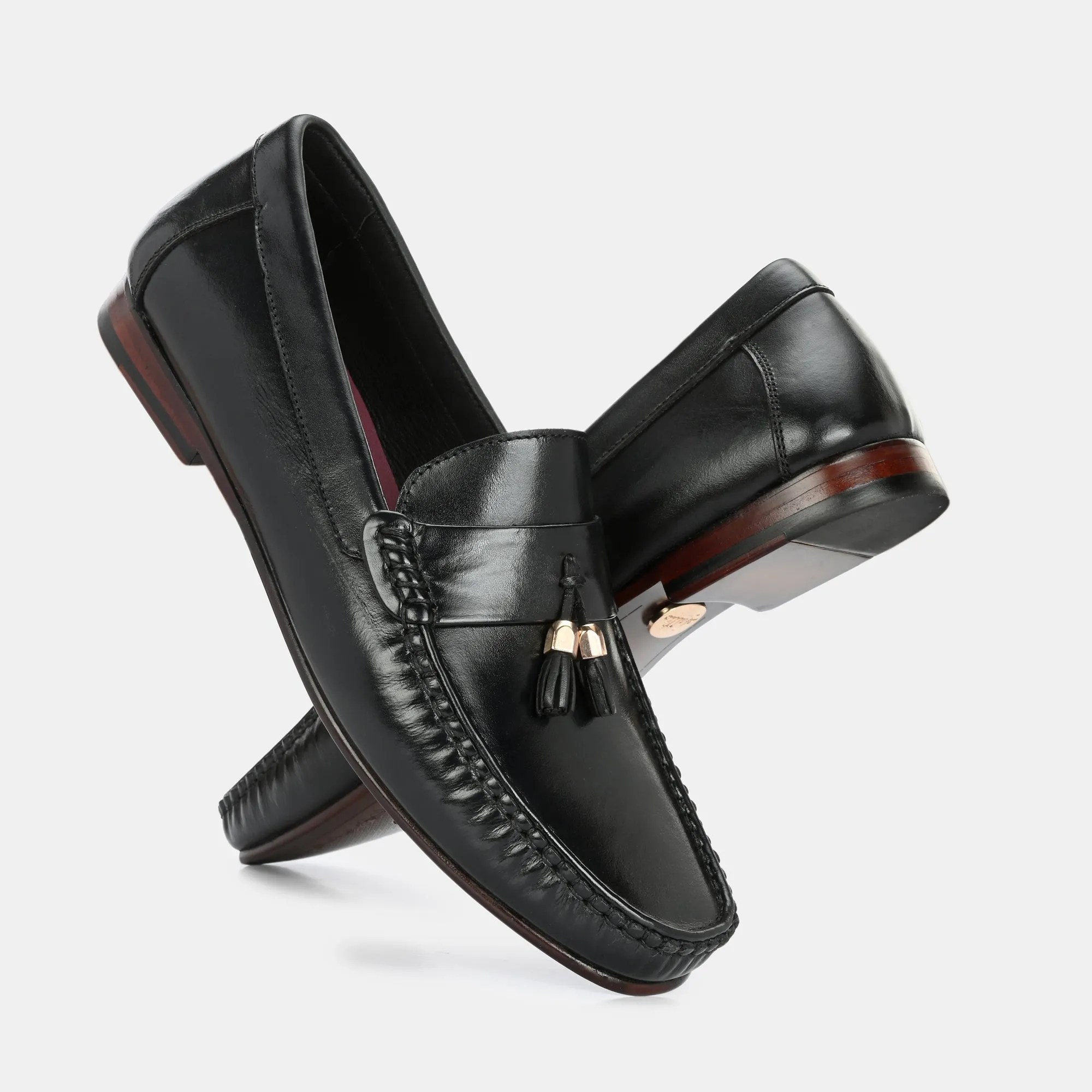 Black Tassel Loafers by Lafattio