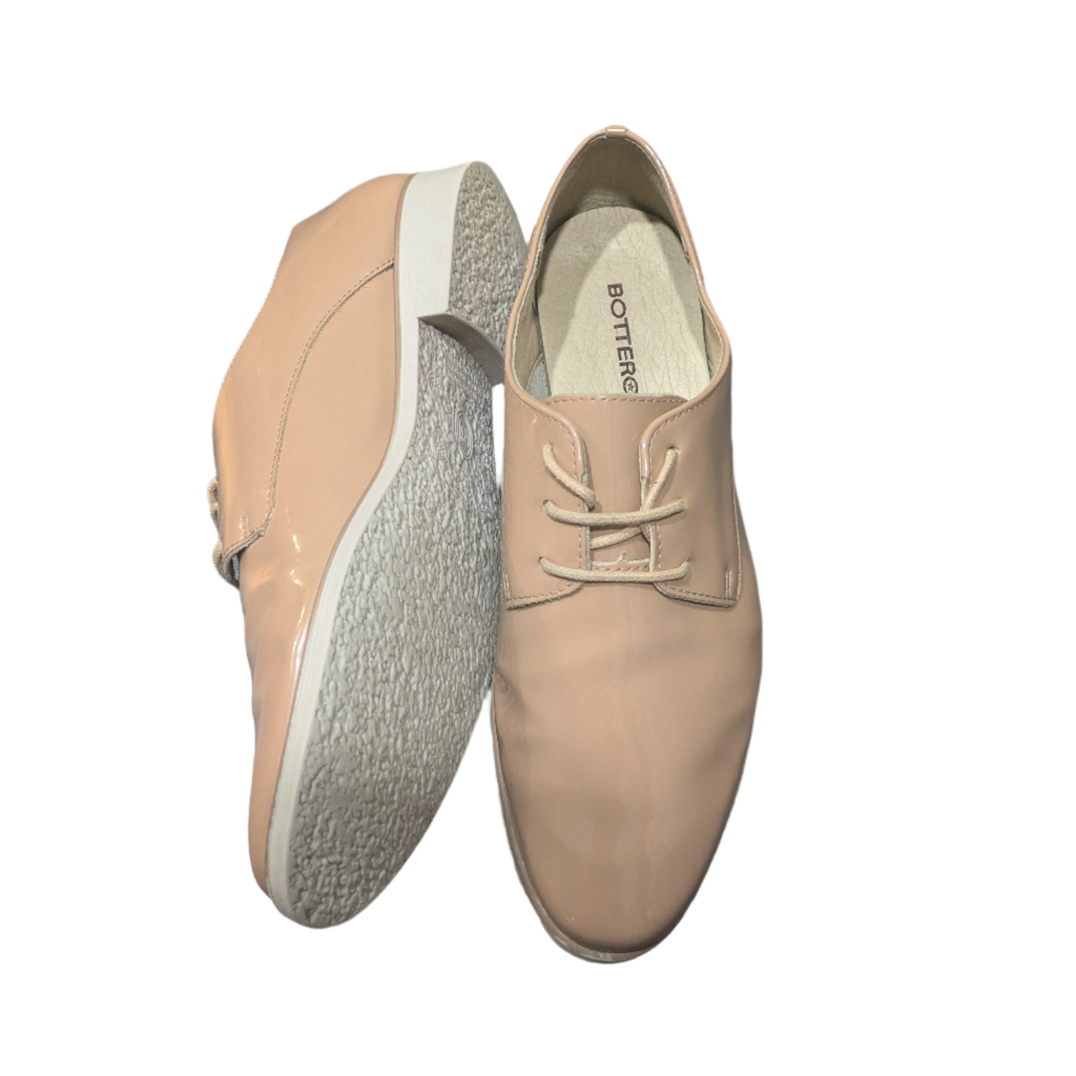 Botter Made in Brazil Round Toe Block Heel Lace-Up Formal Shoes - Pink (Size US 8 / EU 39 / UK 6)
