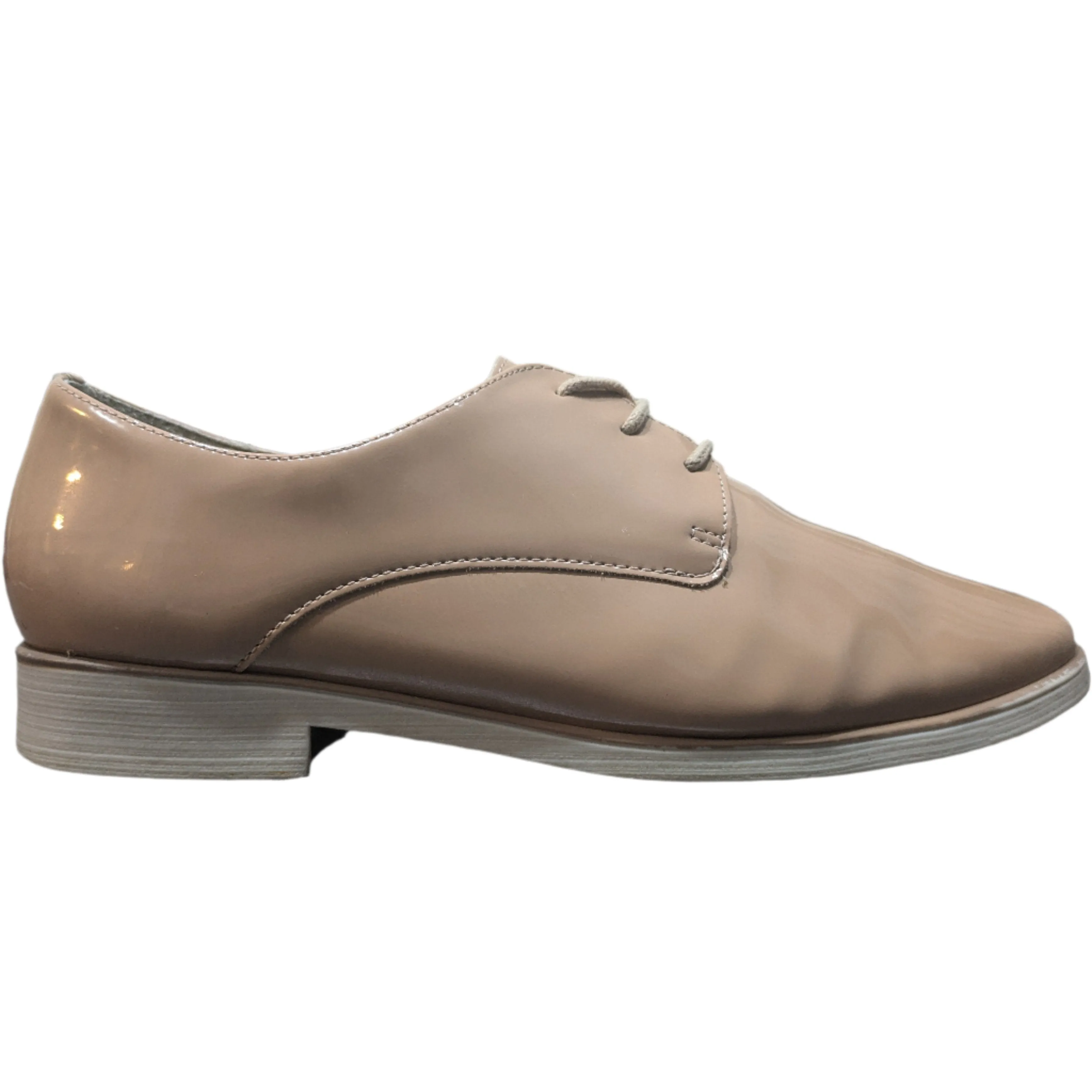 Botter Made in Brazil Round Toe Block Heel Lace-Up Formal Shoes - Pink (Size US 8 / EU 39 / UK 6)