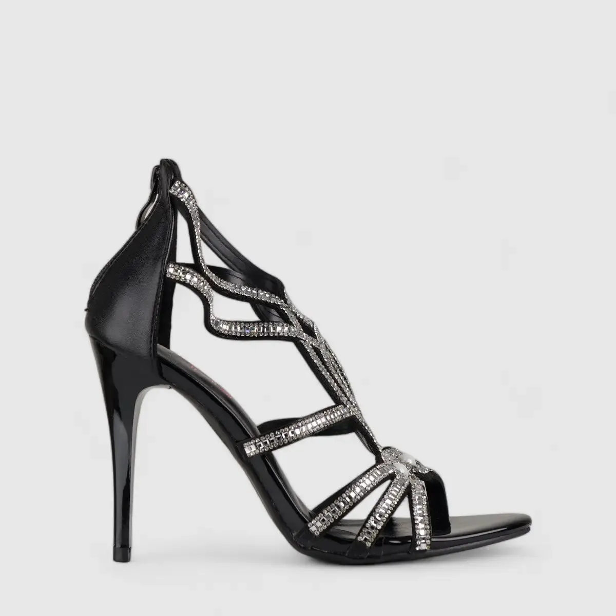 Bulbul Stiletto Heel Sandal Black LU009