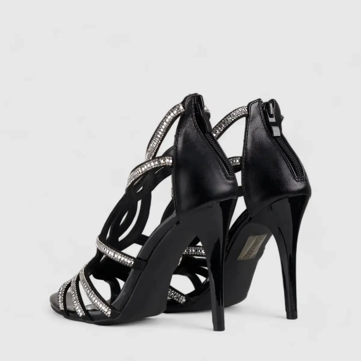 Bulbul Stiletto Heel Sandal Black LU009