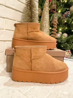 Chestnut Platform Mini Boots- RESTOCK