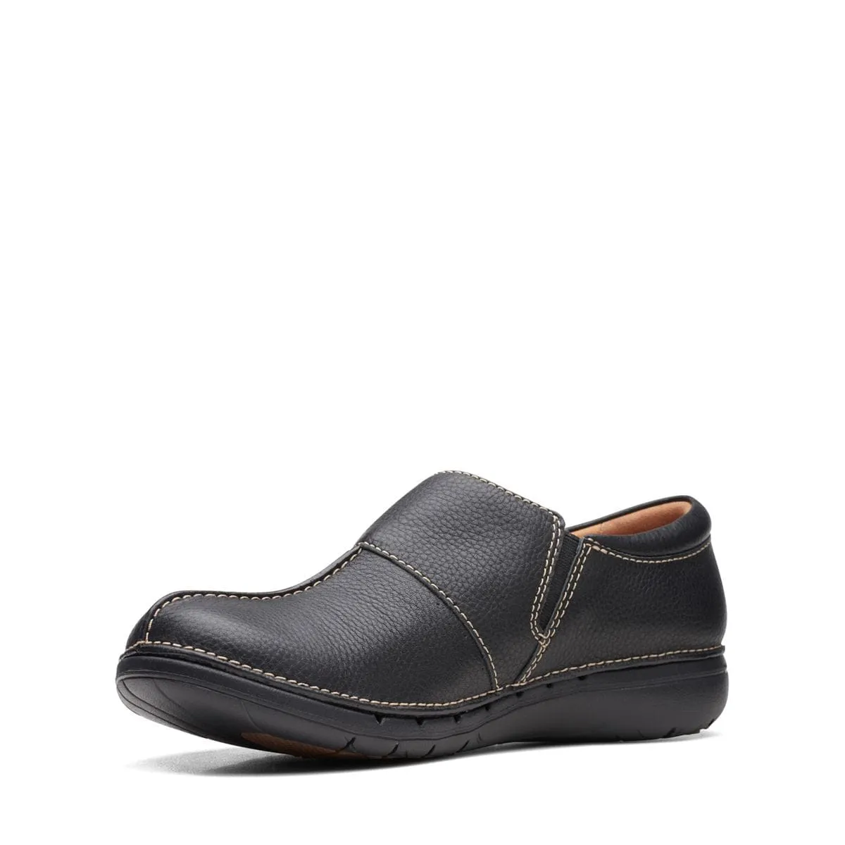Clarks Women's Un Loop Ave Slip Ons- Black