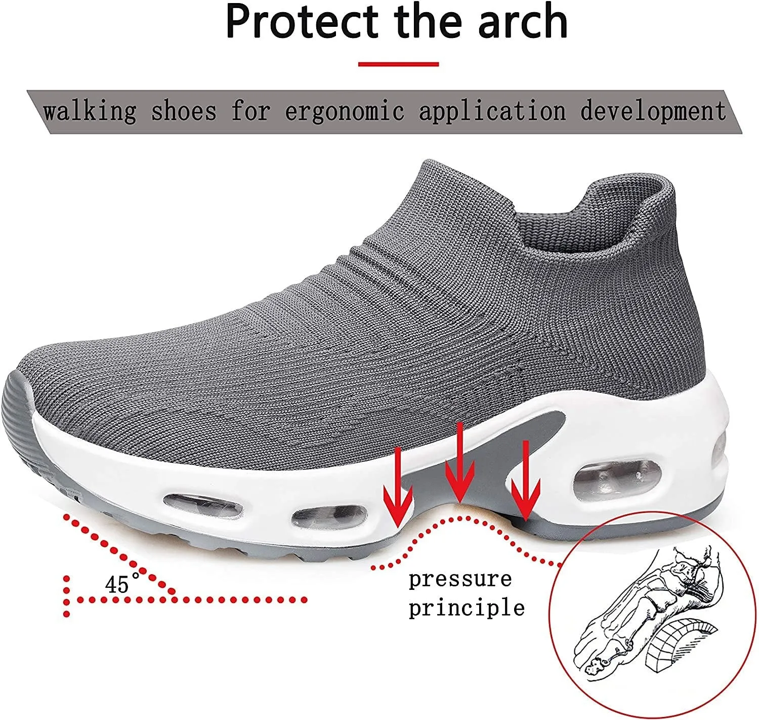 Cuzcare Orthopedic Women Walking Shoes