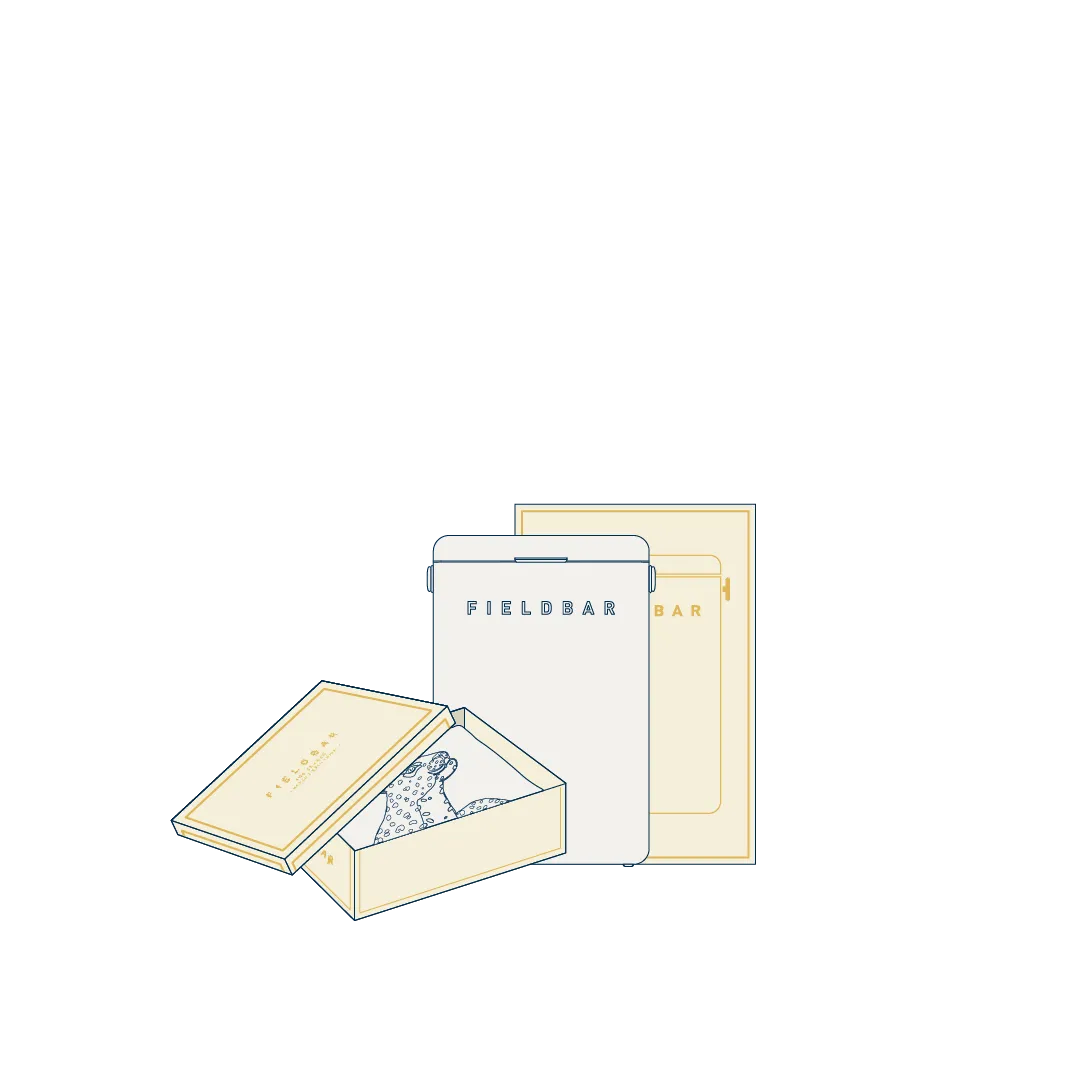 Drinks Box & Towel Bundle /  Bazaruto Blue