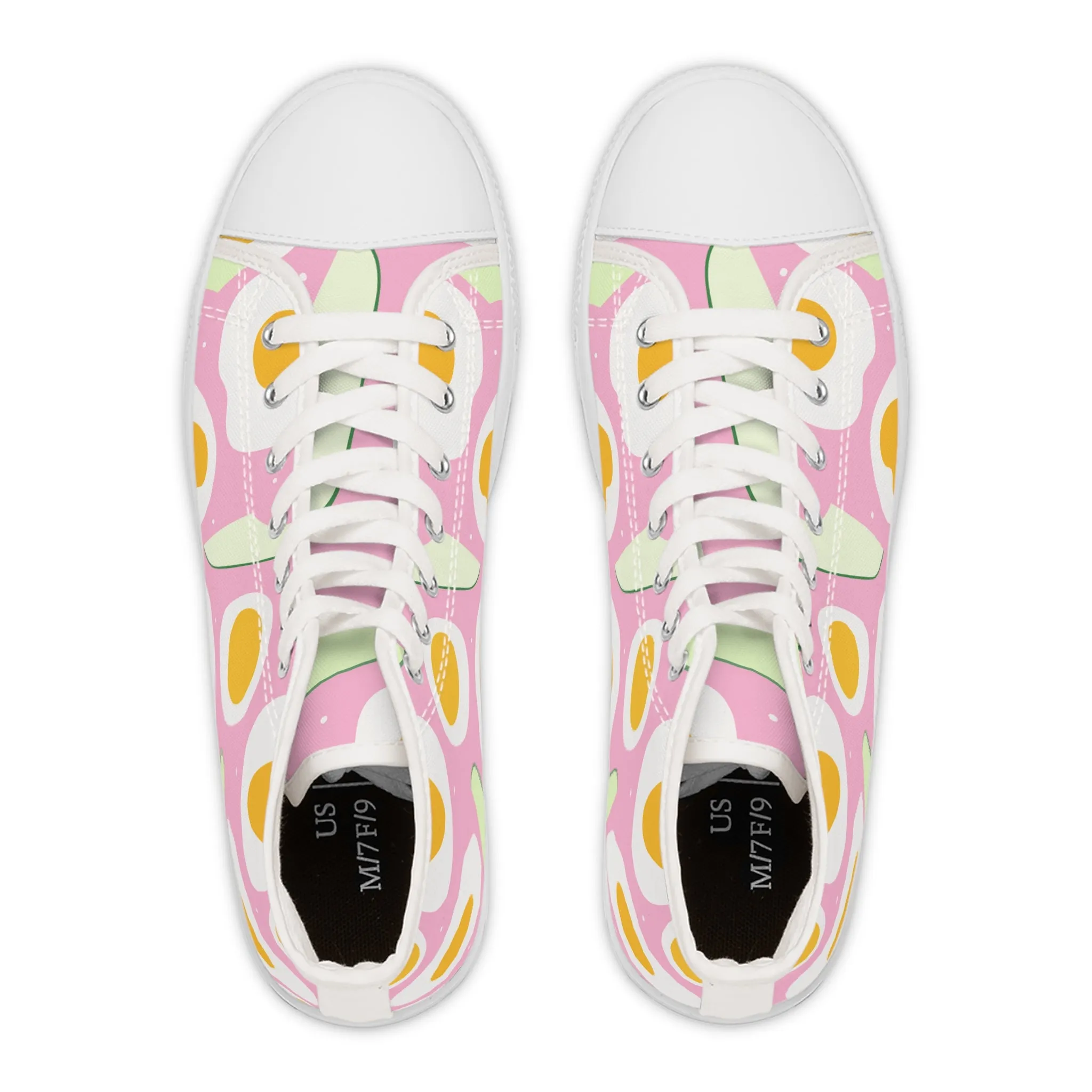 Egg and Avocado Women's High Top Sneakers