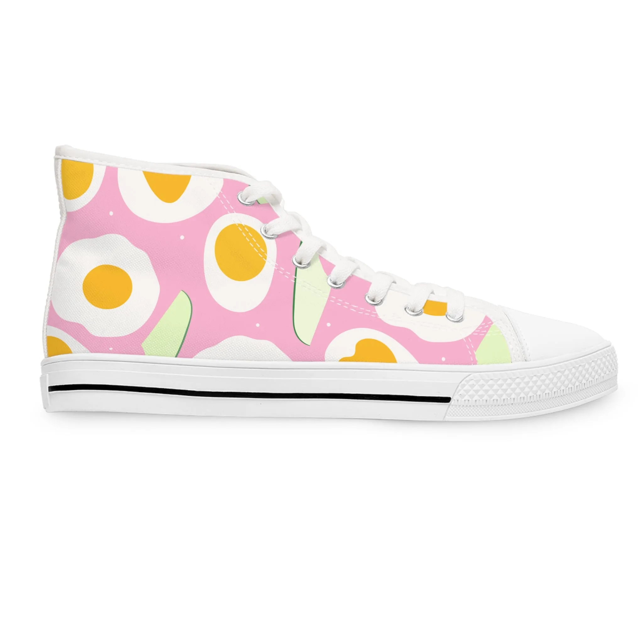 Egg and Avocado Women's High Top Sneakers