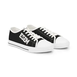 ESEM White - Black Men's Low Top Sneakers