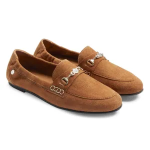 Fairfax & Favor Newmarket Ladies Suede Loafer - Tan