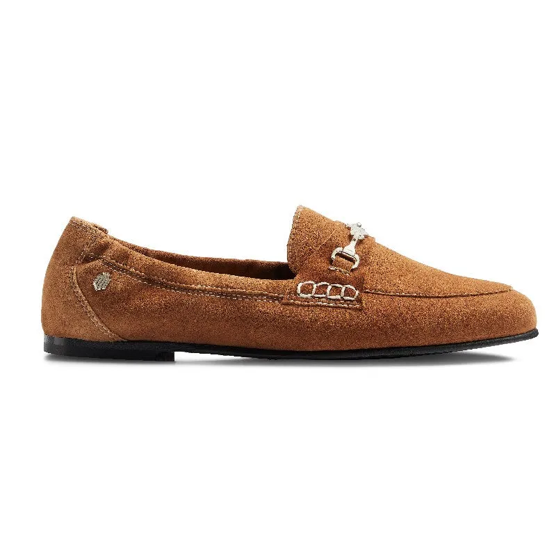 Fairfax & Favor Newmarket Ladies Suede Loafer - Tan