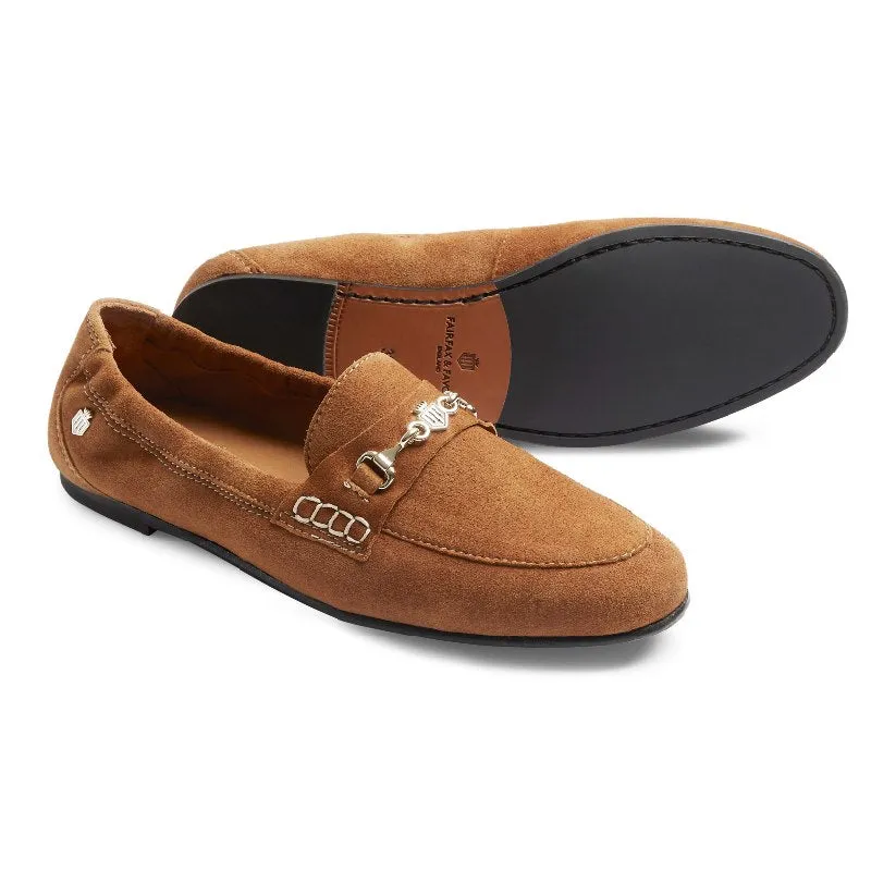 Fairfax & Favor Newmarket Ladies Suede Loafer - Tan