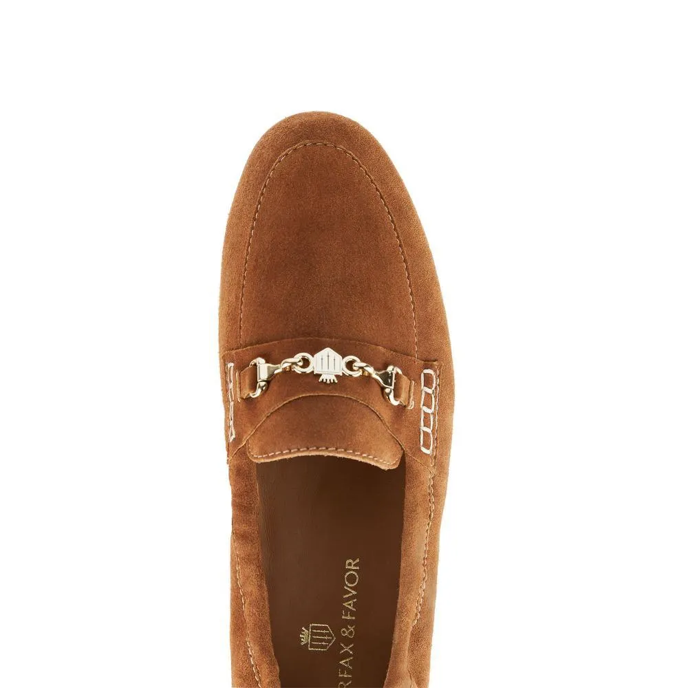 Fairfax & Favor Newmarket Ladies Suede Loafer - Tan