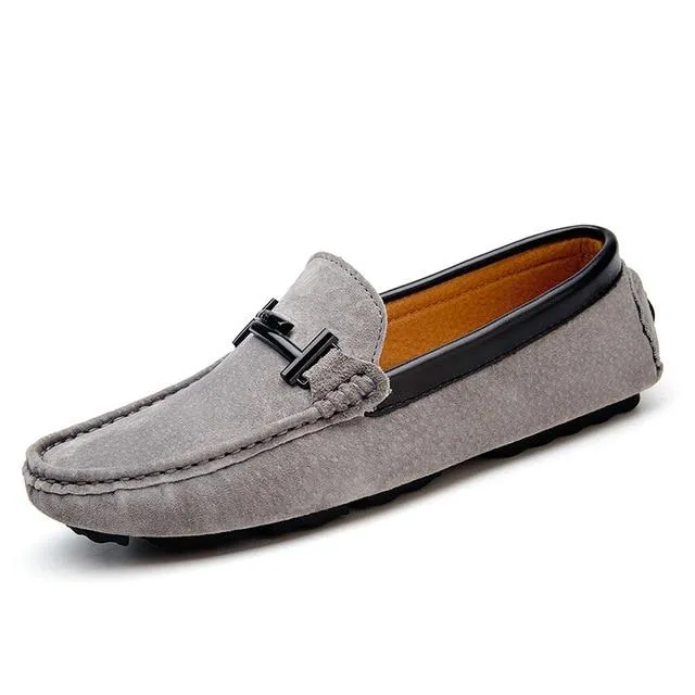 Fashion Suede Leather Slip On Men's Boat Shoes Loafers