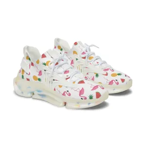 Flamingo and Fruit Women's Mesh Sneakers