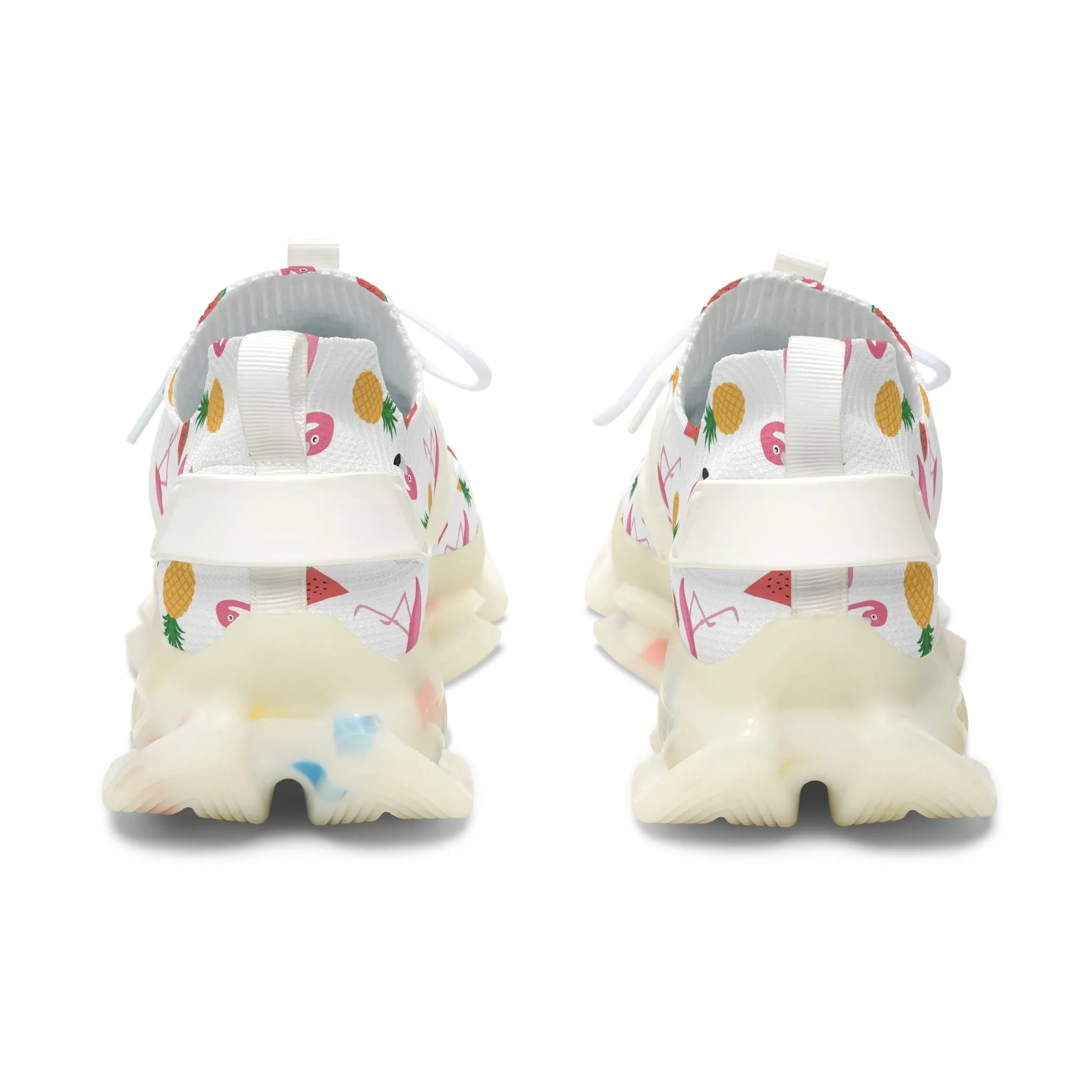Flamingo and Fruit Women's Mesh Sneakers