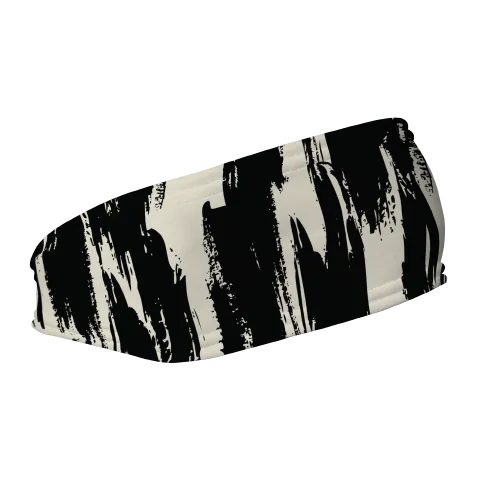 Fleece Headband: Zebra Brush