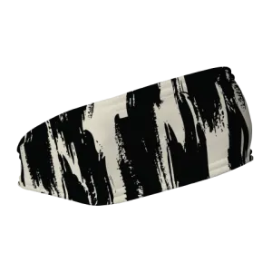 Fleece Headband: Zebra Brush