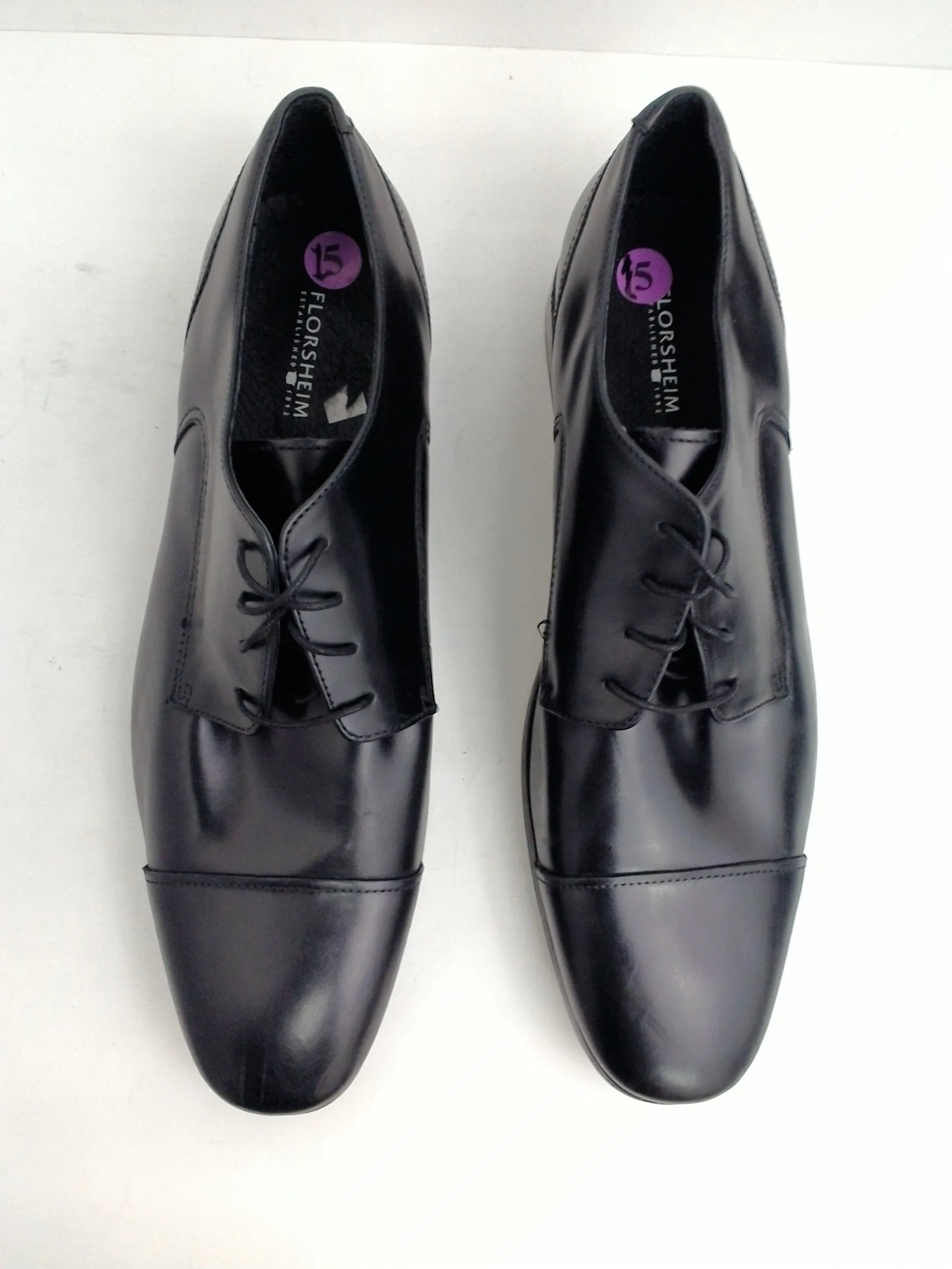 Florsheim Men's Amelio  Oxfords, Black, Leather, Size 15 M