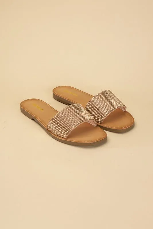 Hailey Rhinestone Slides