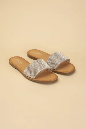 Hailey Rhinestone Slides