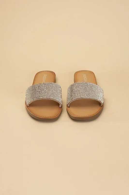 Hailey Rhinestone Slides