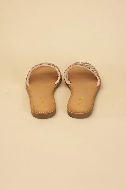 Hailey Rhinestone Slides