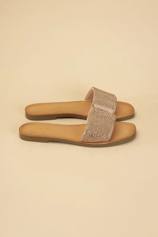 Hailey Rhinestone Slides