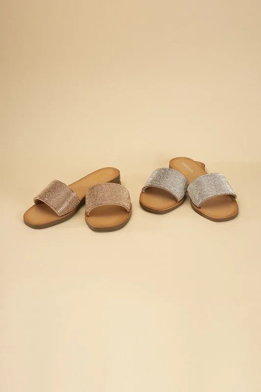 Hailey Rhinestone Slides