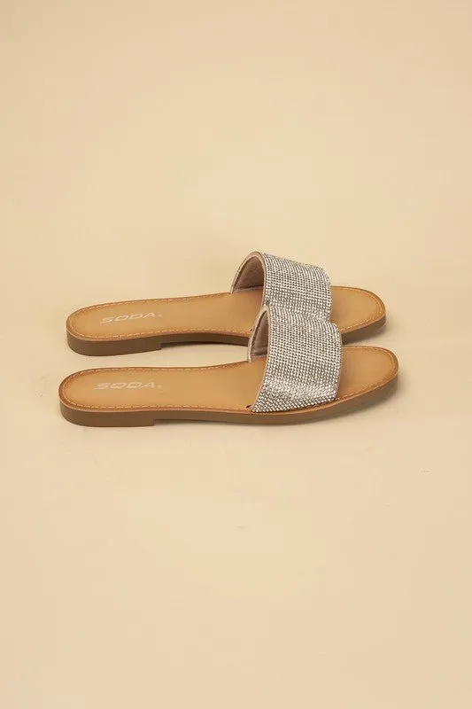 Hailey Rhinestone Slides