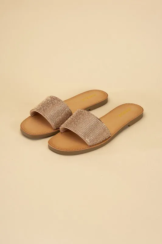 Hailey Rhinestone Slides