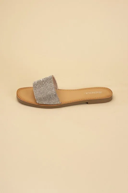 Hailey Rhinestone Slides