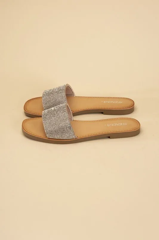 Hailey Rhinestone Slides