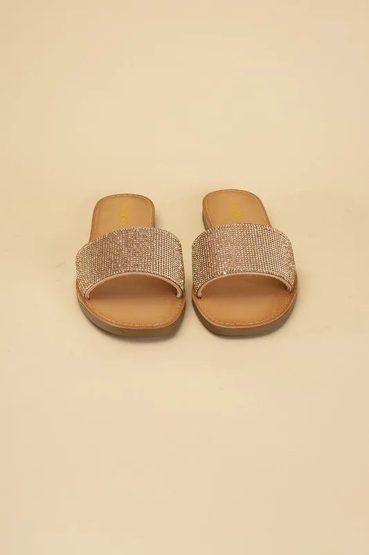 Hailey Rhinestone Slides