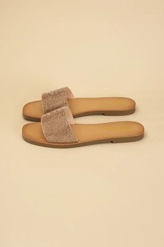 Hailey Rhinestone Slides