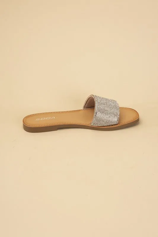 Hailey Rhinestone Slides