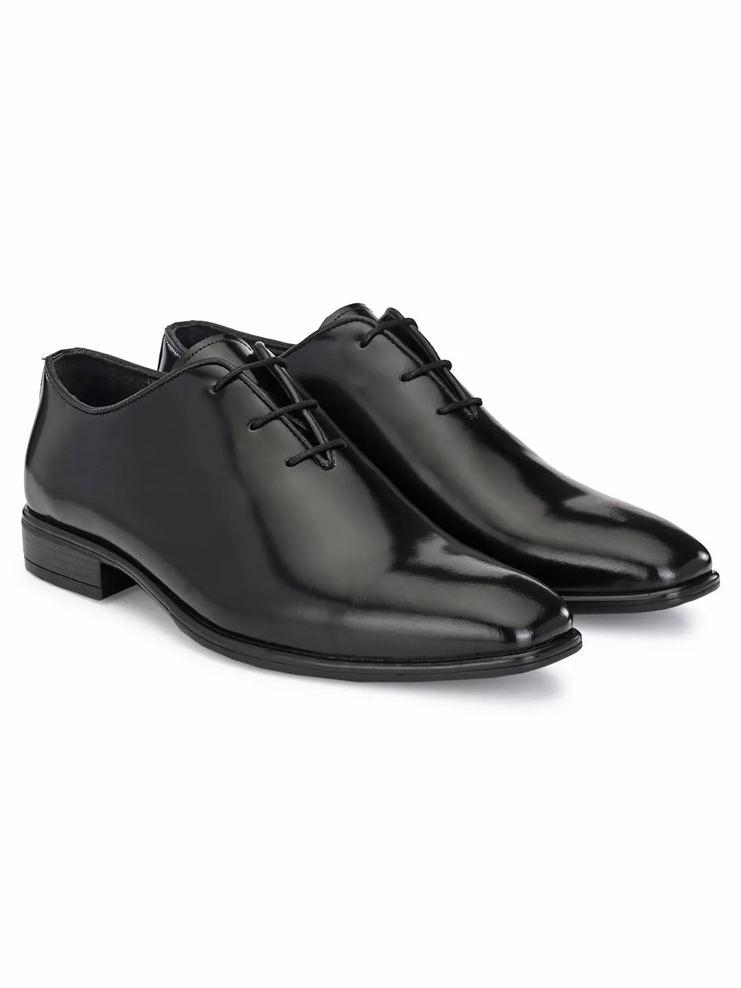 HITZ3311 Men's Black Leather Formal  Lace-Up Shoes