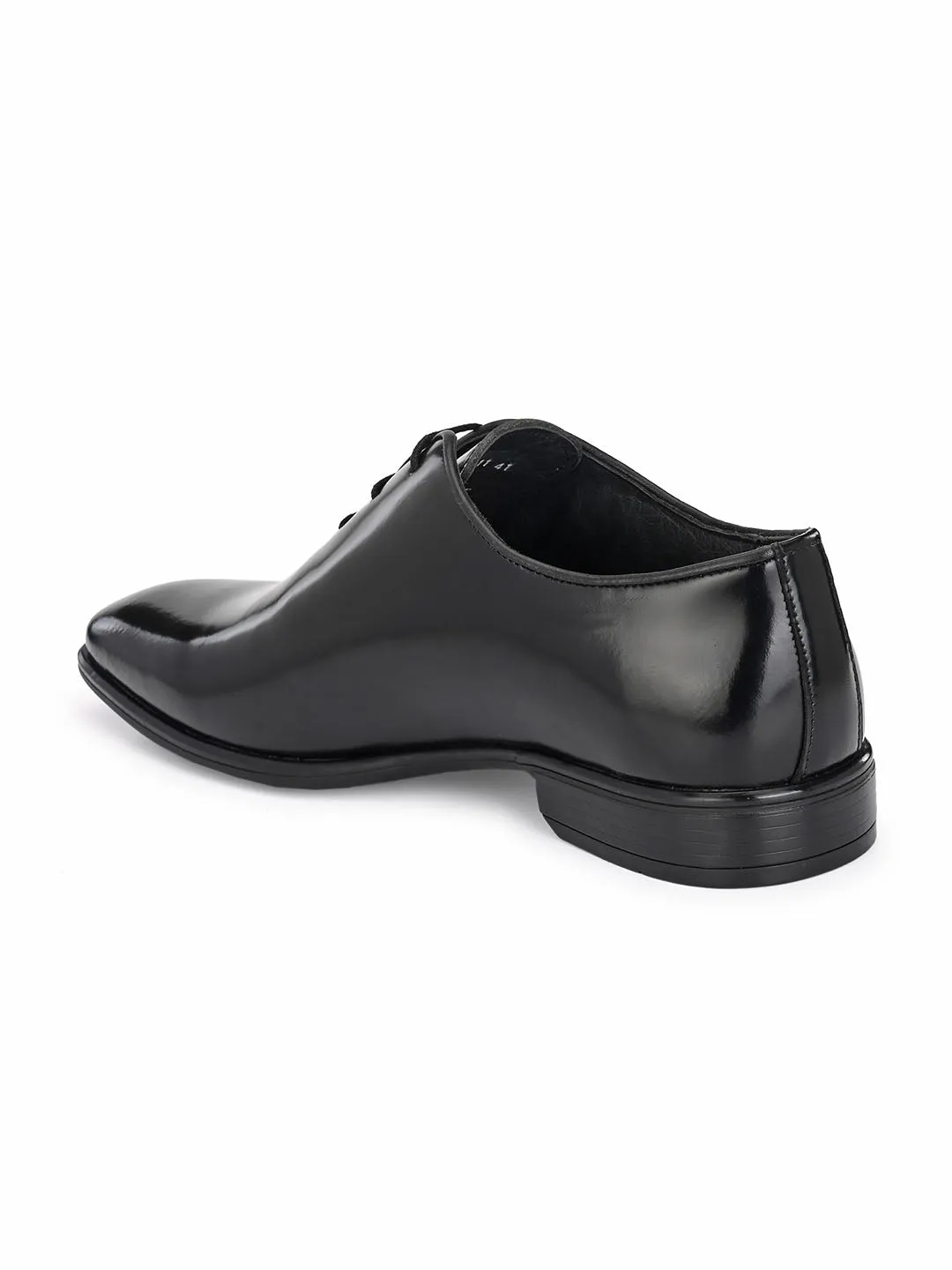 HITZ3311 Men's Black Leather Formal  Lace-Up Shoes