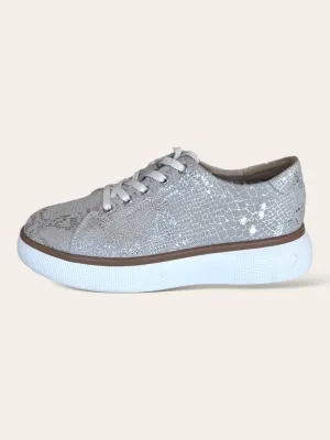 Julz Bailey silver snake sneaker 7