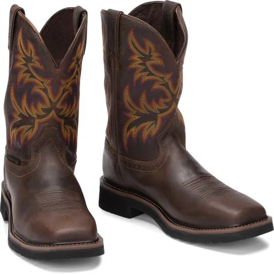 JUSTIN SE4690 - Men's Square Toe Waterproof Wellington