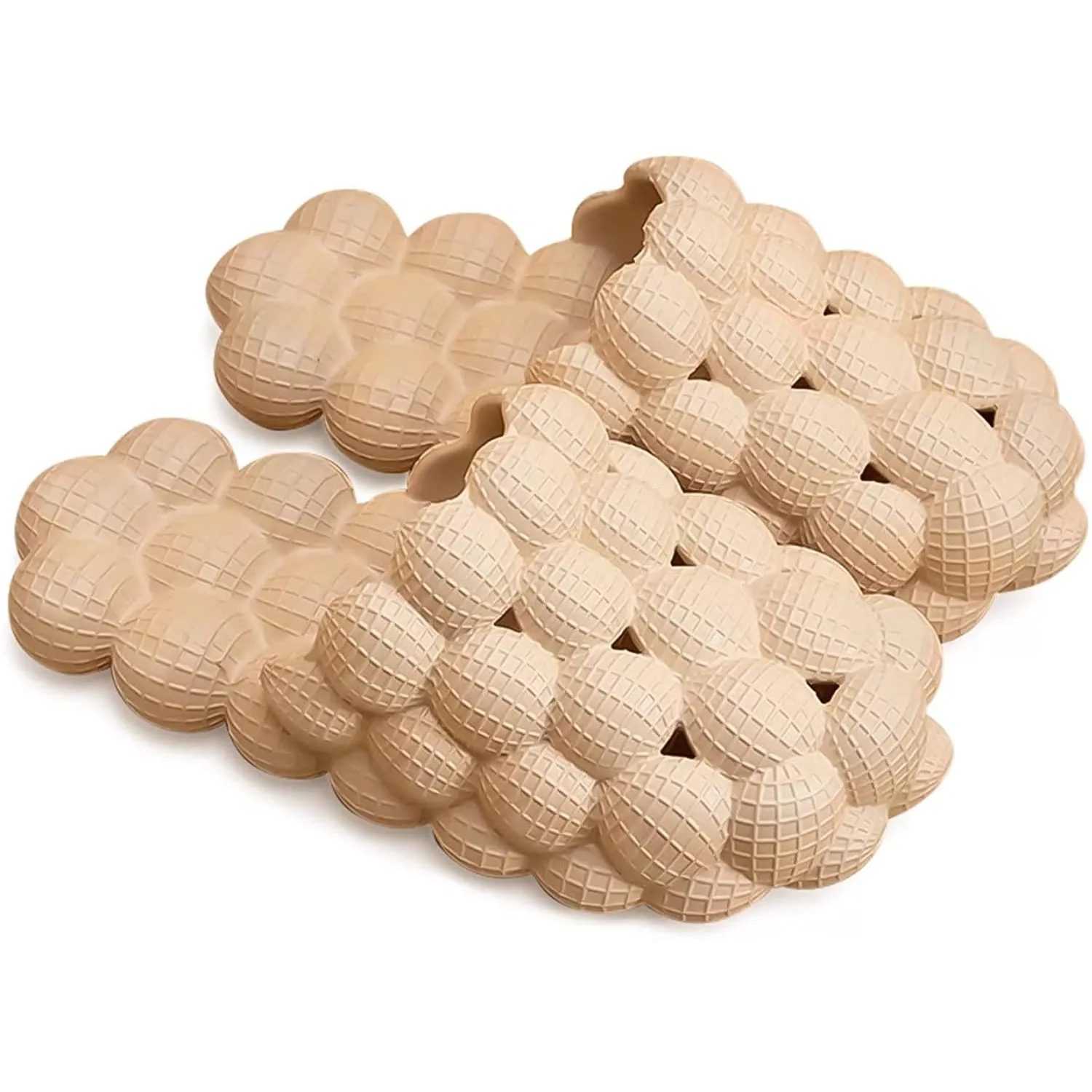 Massage Bubble Slides Slippers for Women Men,Mukinrch Funny Lychee Non-slip House Slippers