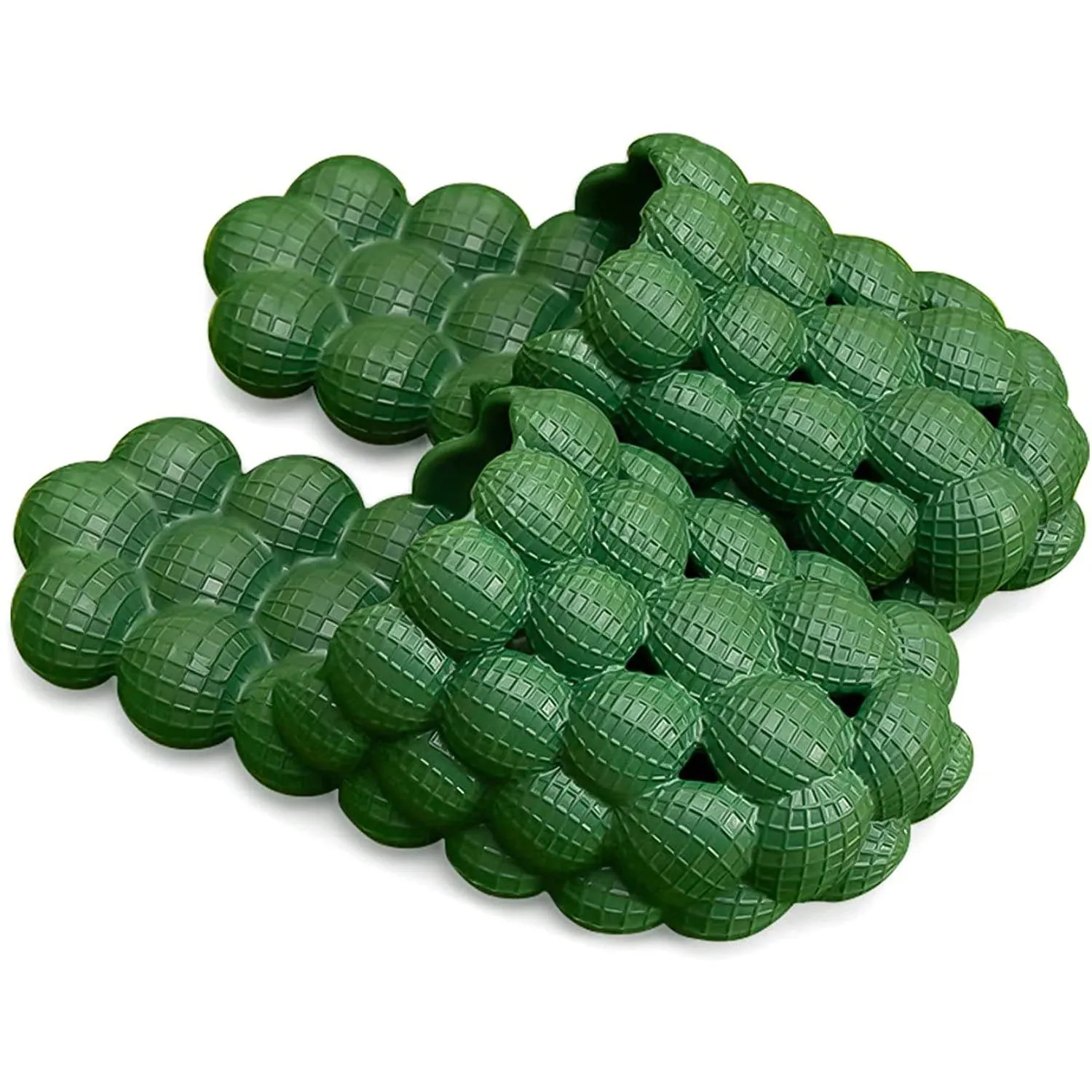 Massage Bubble Slides Slippers for Women Men,Mukinrch Funny Lychee Non-slip House Slippers
