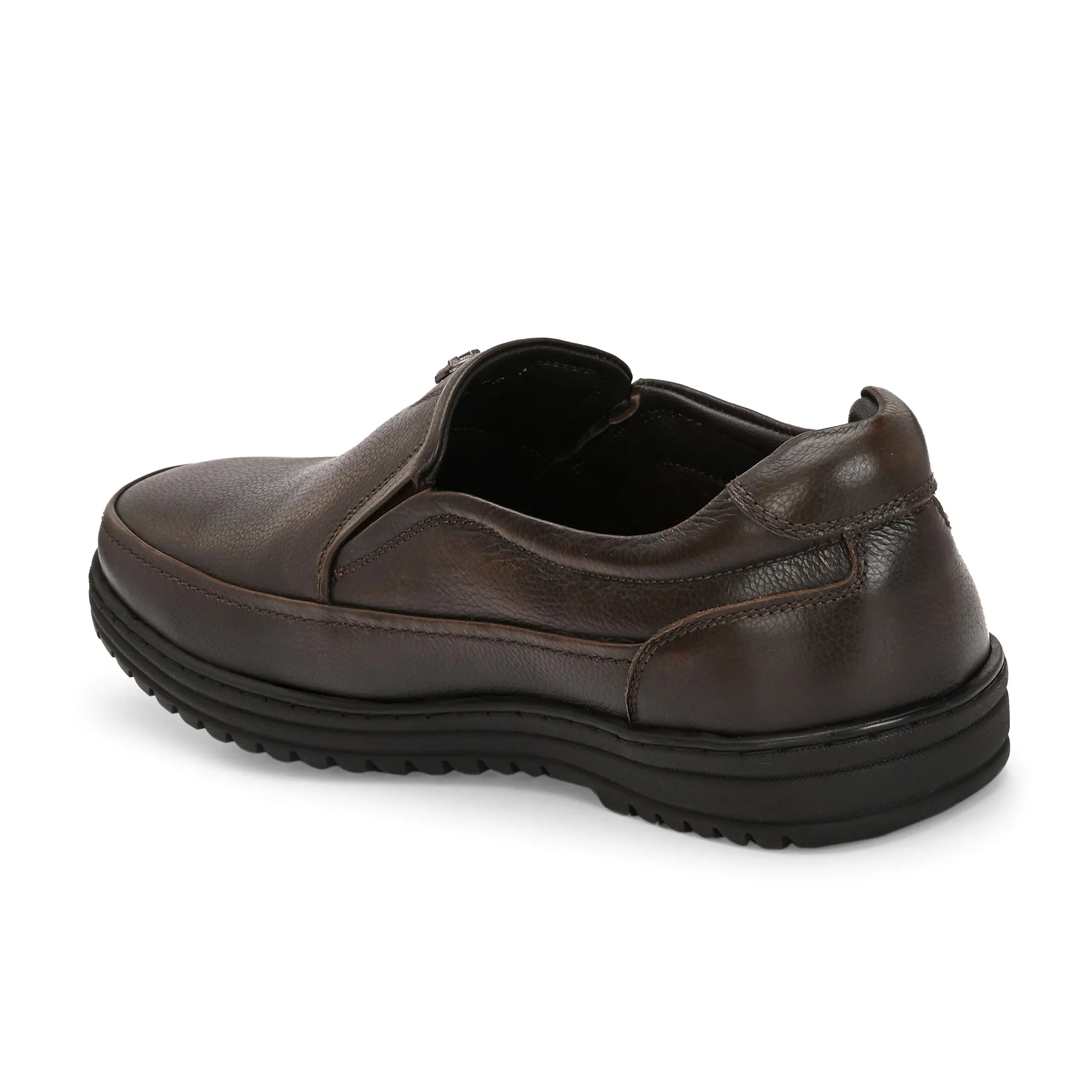 Men Premium Leather Black Slip-On Formal Shoes | Available in sizes 5 UK to 12 UK (Fit-02-Pine)