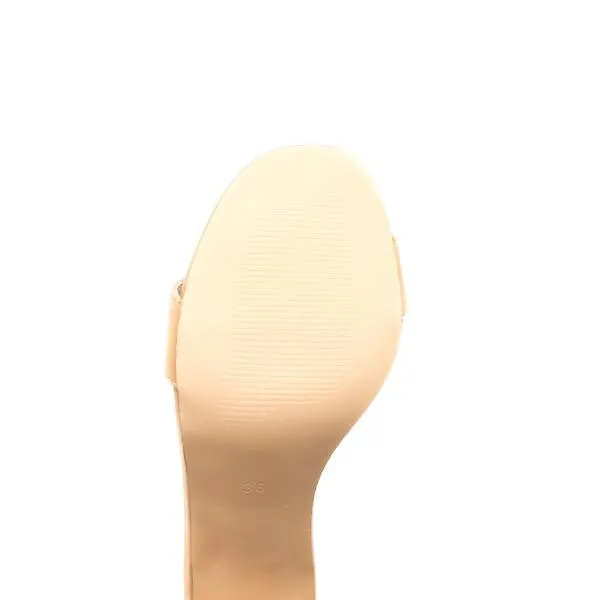 Nude Silence Tan Natural Heeled Sandal